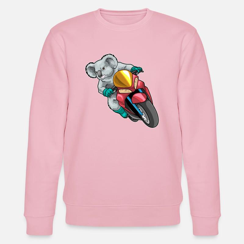 Koala Motorroller - Stanley/Stella Unisex Bio-Sweatshirt CHANGER  - Hellrosa