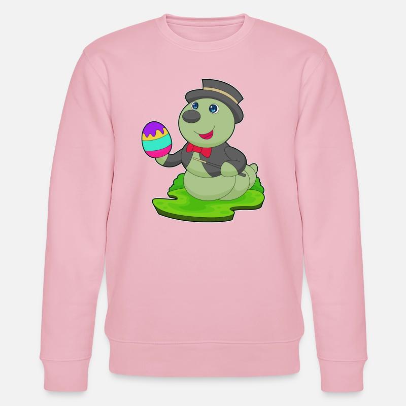 Caterpillar Easter Wizard - Stanley/Stella CHANGER Unisex Organic Sweatshirt - cotton pink