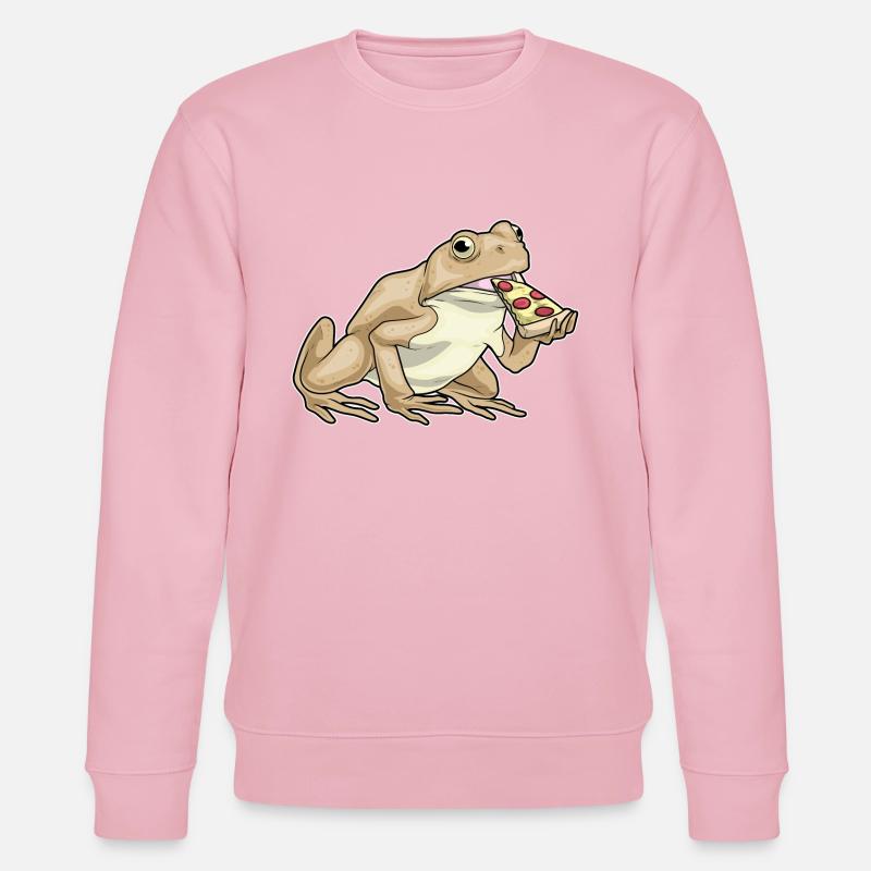 Pizza Grenouille - Sweat bio CHANGER Stanley/Stella Unisexe - rose pâle