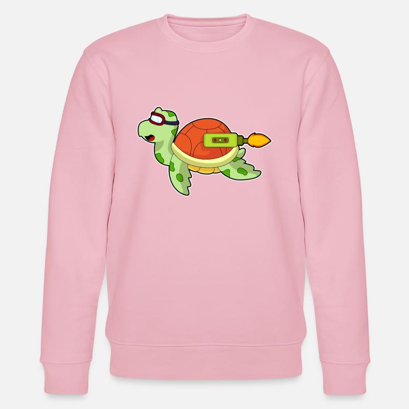 Fusée de tortue - Sweat bio CHANGER Stanley/Stella Unisexe - rose pâle