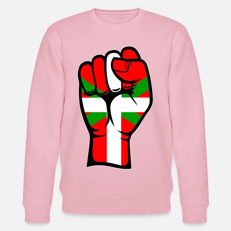 Baskische Flagge Faust - Stanley/Stella Unisex Bio-Sweatshirt CHANGER  - Hellrosa