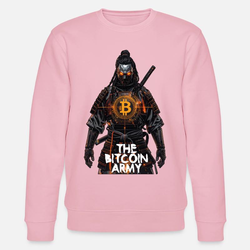 Bitcoin Bazooka – Die Bitcoin-Armee – Samurai 01 - Stanley/Stella Unisex Bio-Sweatshirt CHANGER  - Hellrosa