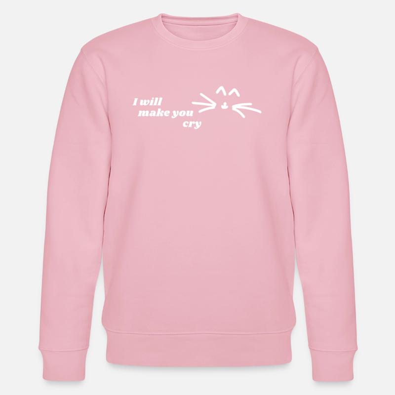 Cute Cat Cry - Stanley/Stella Unisex Bio-Sweatshirt CHANGER  - Hellrosa
