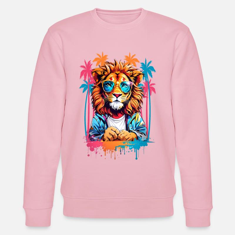 Coole Löwe - Stanley/Stella Unisex Bio-Sweatshirt CHANGER - Hellrosa