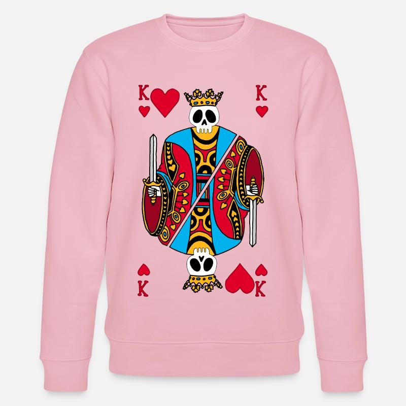 Squelette du roi de coeur - Sweat bio CHANGER Stanley/Stella Unisexe - rose pâle