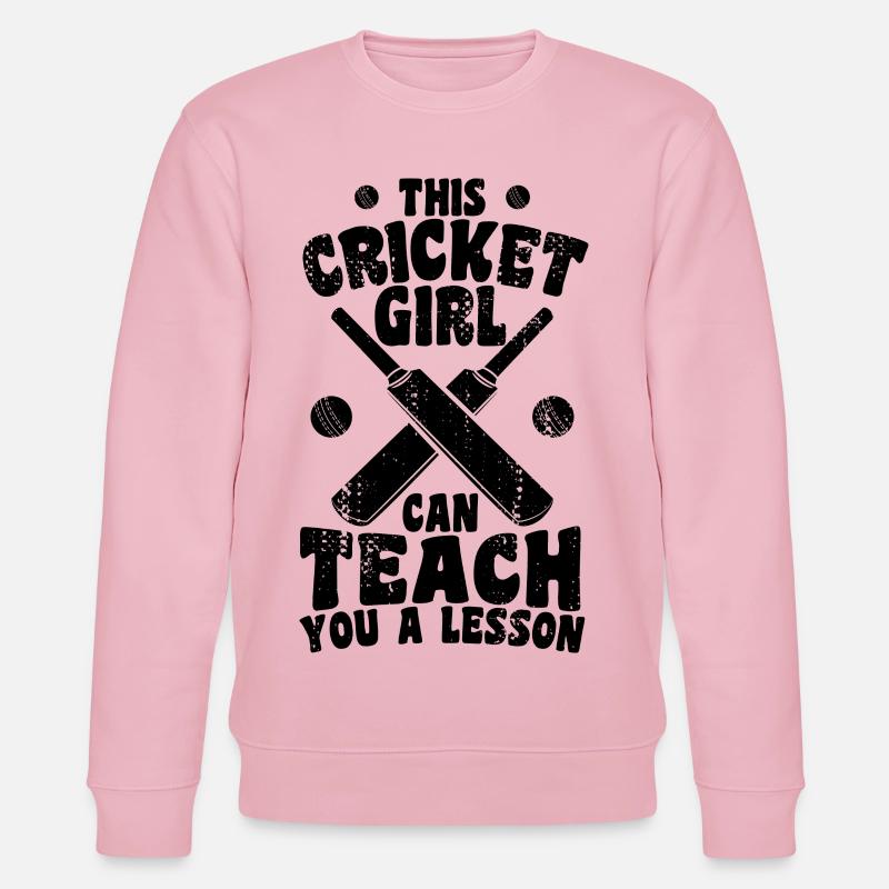 Cricket Mädchen erteilt dir eine Lektion - Stanley/Stella Unisex Bio-Sweatshirt CHANGER  - Hellrosa