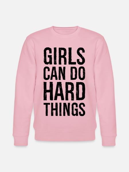 Mädchen können harte Dinge tun - Stanley/Stella Unisex Bio-Sweatshirt CHANGER  - Hellrosa