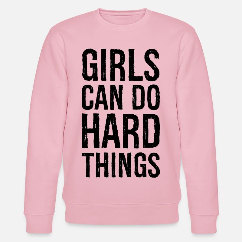 Mädchen können harte Dinge tun - Stanley/Stella Unisex Bio-Sweatshirt CHANGER  - Hellrosa