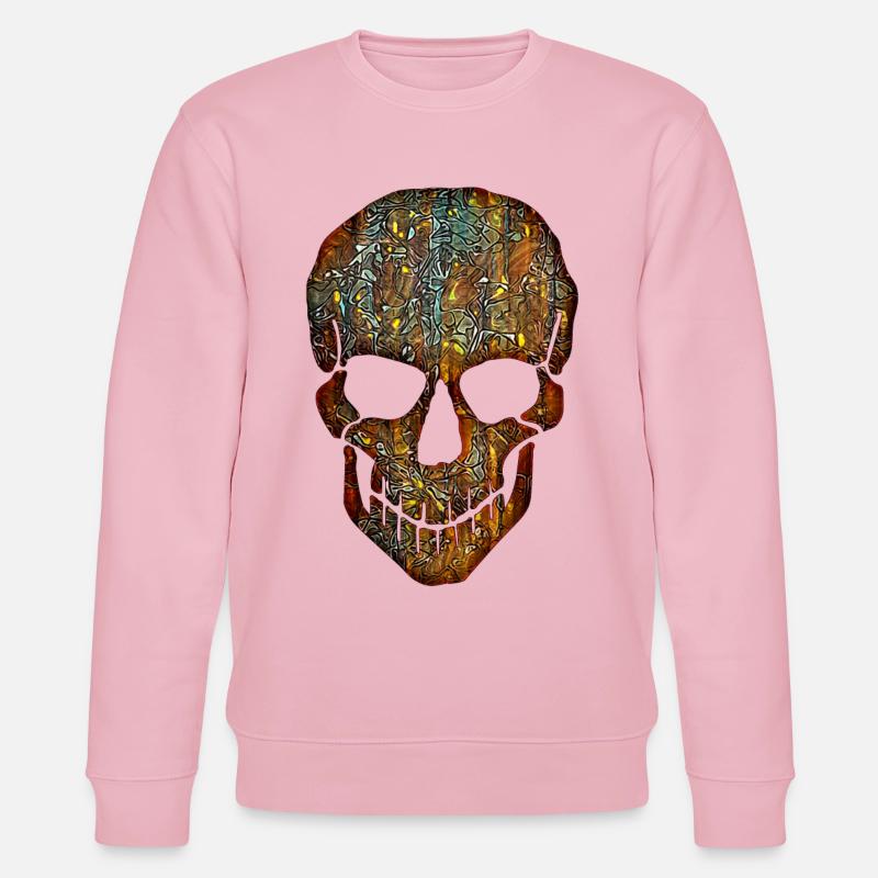 Flower Skull - Sweat bio CHANGER Stanley/Stella Unisexe - rose pâle