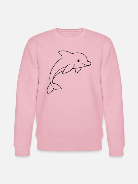 Minimalistic Dolphin - Stanley/Stella CHANGER Unisex Organic Sweatshirt - cotton pink