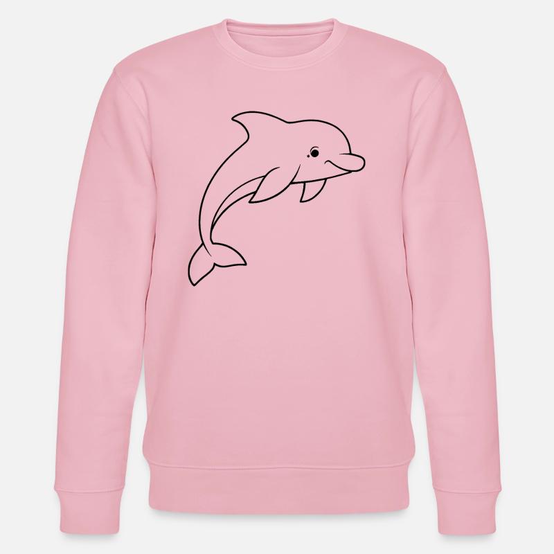 Minimalistic Dolphin - Stanley/Stella Unisex Bio-Sweatshirt CHANGER  - Hellrosa