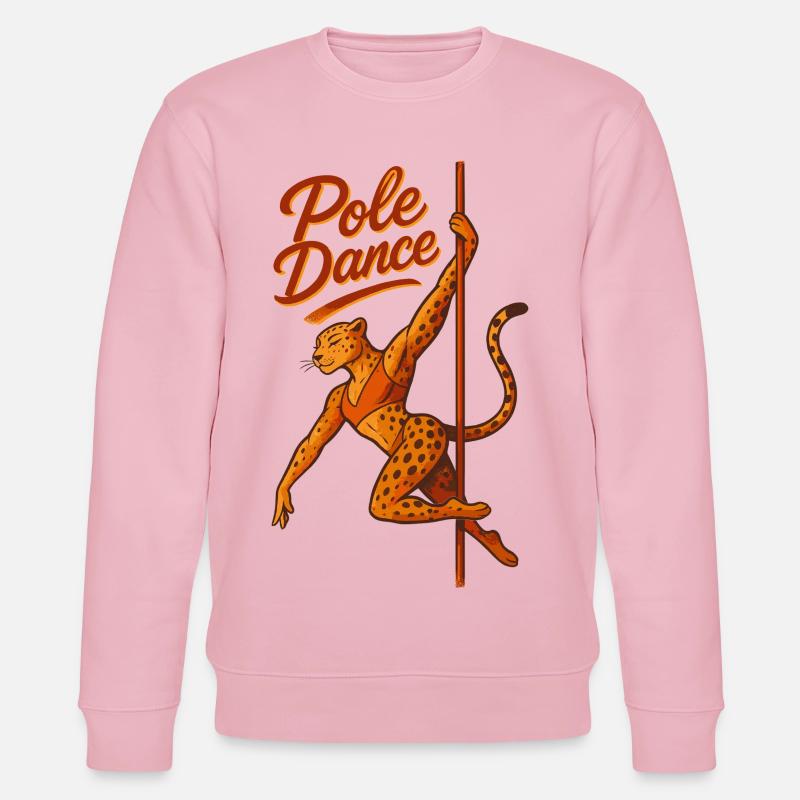 Pole Dance Leopardin Poledancerin Geschenk - Stanley/Stella Unisex Bio-Sweatshirt CHANGER  - Hellrosa