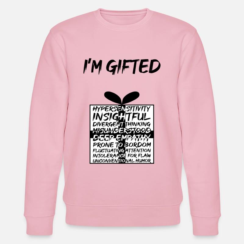 Ich bin begabt - Stanley/Stella Unisex Bio-Sweatshirt CHANGER  - Hellrosa