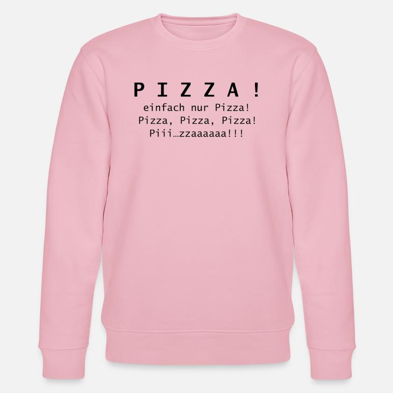 Pizza! einfach nur Pizza. - Stanley/Stella Unisex Bio-Sweatshirt CHANGER  - Hellrosa