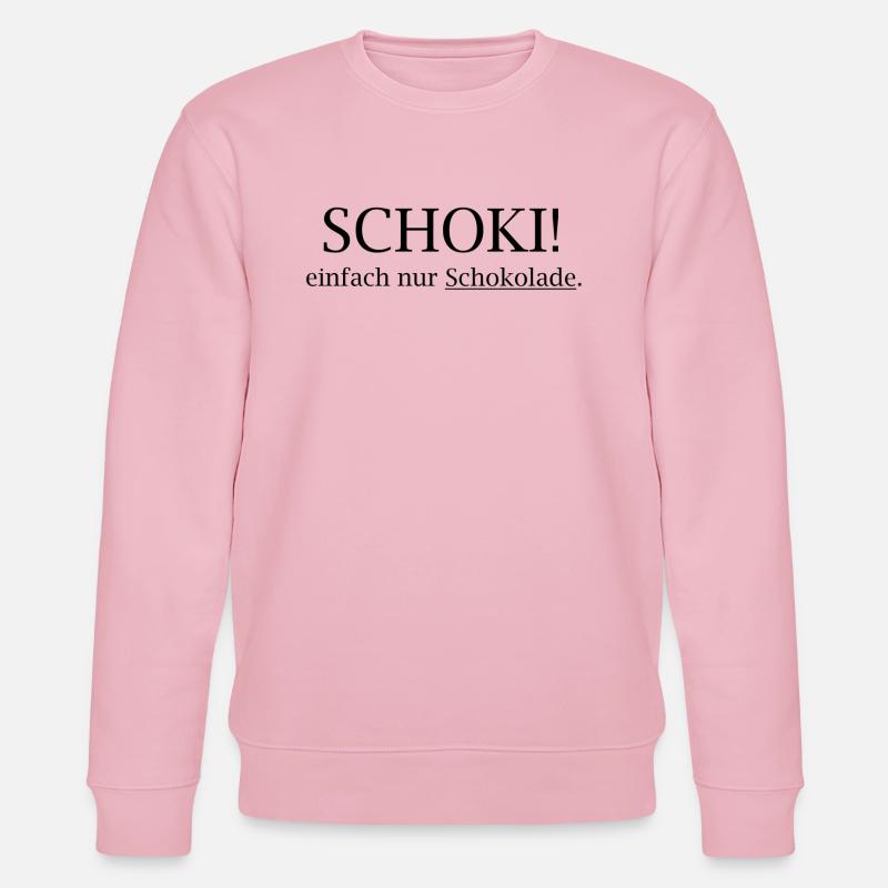 SCHOKI! Einfach Nur Schokolade - Stanley/Stella Unisex Bio-Sweatshirt CHANGER  - Hellrosa