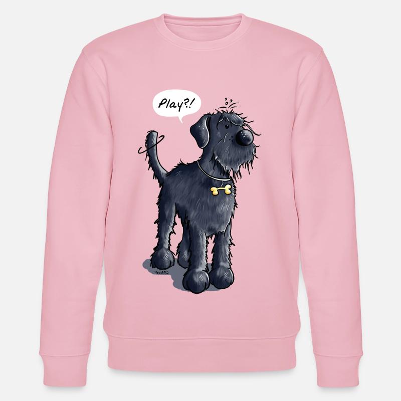 Riesenschnauzer Play - Schnauzer - Schwarz - Stanley/Stella Unisex Bio-Sweatshirt CHANGER  - Hellrosa