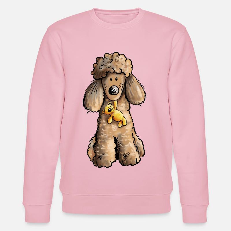 Pudel mit Teddy - Stanley/Stella Unisex Bio-Sweatshirt CHANGER  - Hellrosa