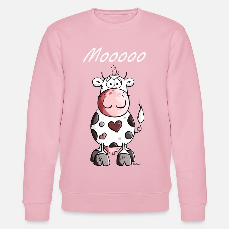 Mooo Vache - Sweat bio CHANGER Stanley/Stella Unisexe - rose pâle