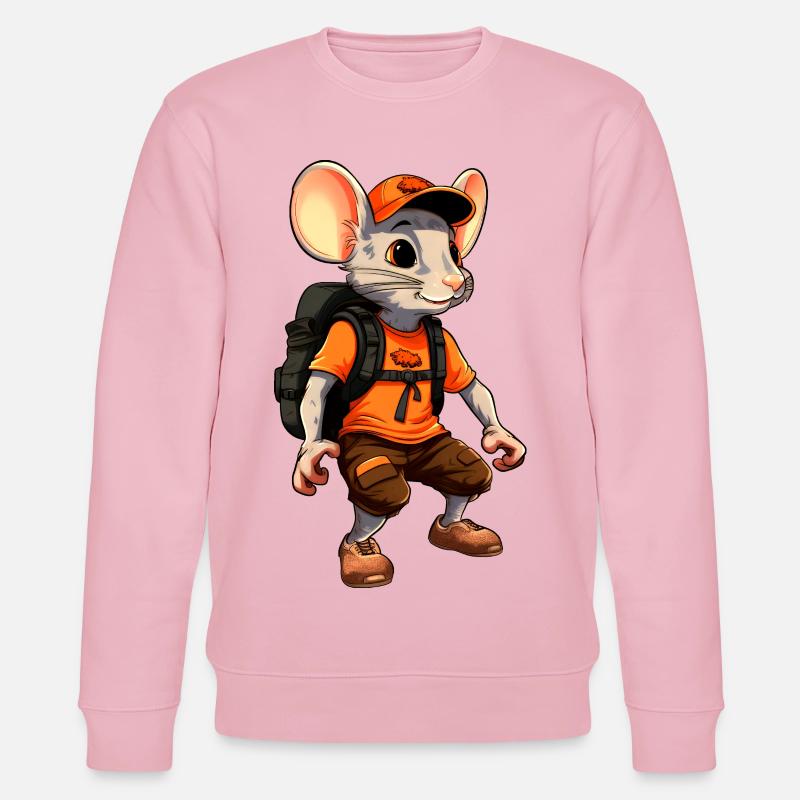Rat Alpiniste / Rat de randonnée - Sweat bio CHANGER Stanley/Stella Unisexe - rose pâle