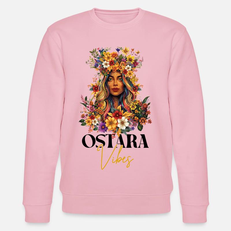 Ostara Vibes Joyeux Pas Déesse Ostara - Sweat bio CHANGER Stanley/Stella Unisexe - rose pâle
