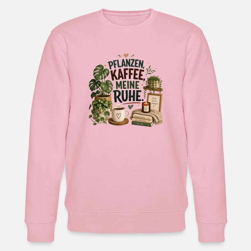 Plantes - Café - Tranquillité - Sweat bio CHANGER Stanley/Stella Unisexe - rose pâle