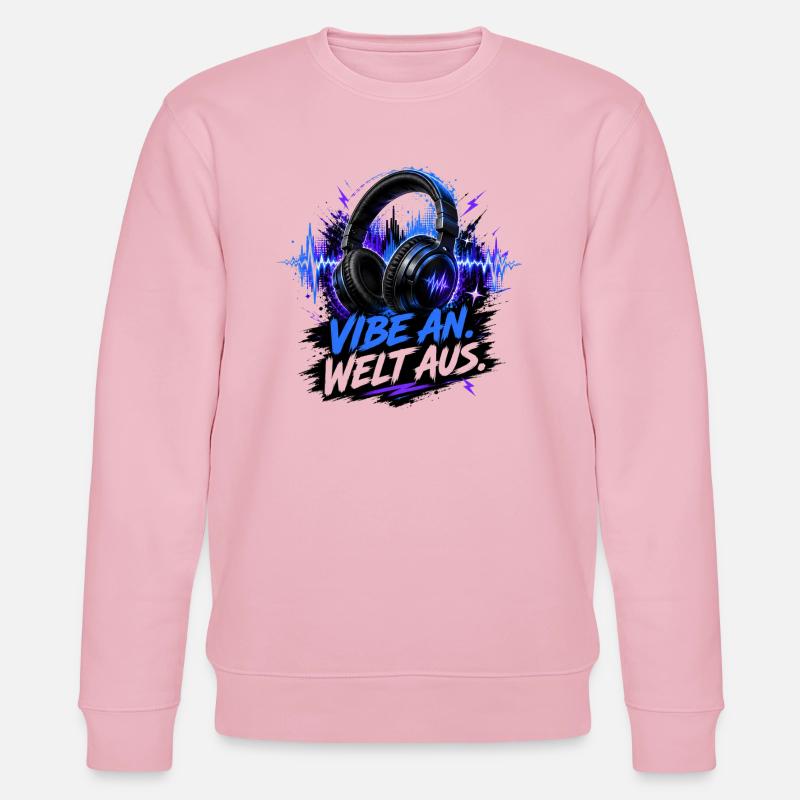 Vibe an -Welt aus - Stanley/Stella Unisex Bio-Sweatshirt CHANGER  - Hellrosa