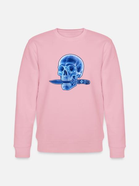 Blauer Schädel Dolch - Stanley/Stella Unisex Bio-Sweatshirt CHANGER  - Hellrosa