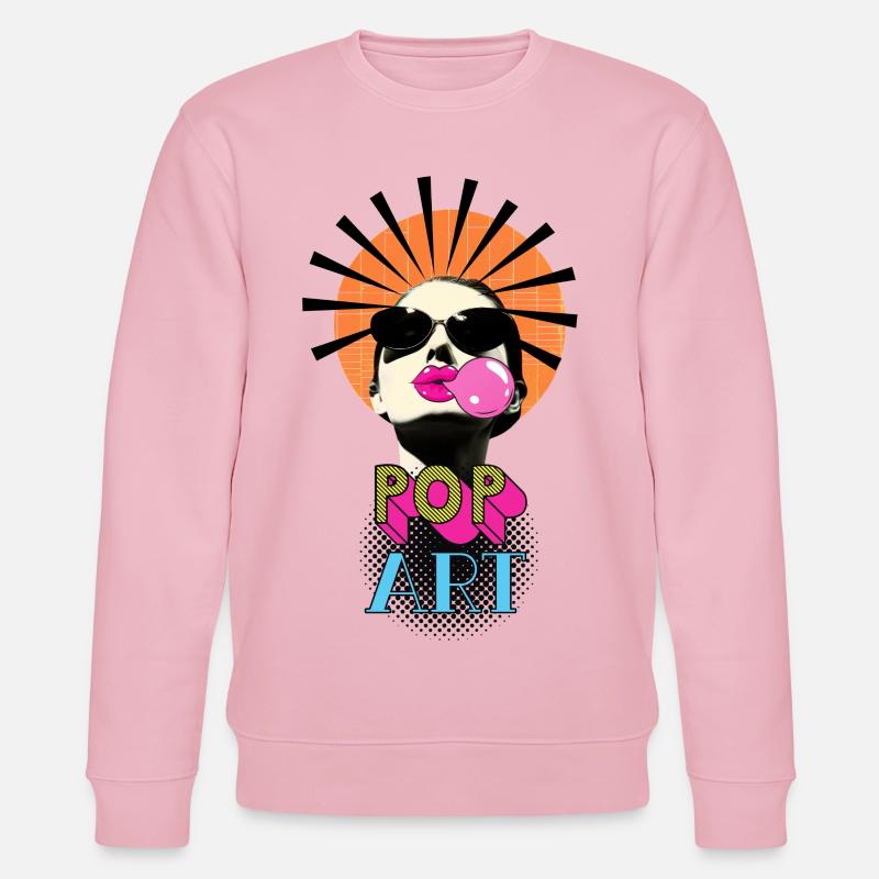 Pop-Art-Frau - Stanley/Stella Unisex Bio-Sweatshirt CHANGER  - Hellrosa