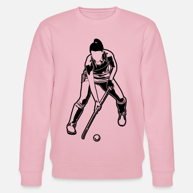 Feldhockeyspieler Mädchen - Stanley/Stella Unisex Bio-Sweatshirt CHANGER  - Hellrosa
