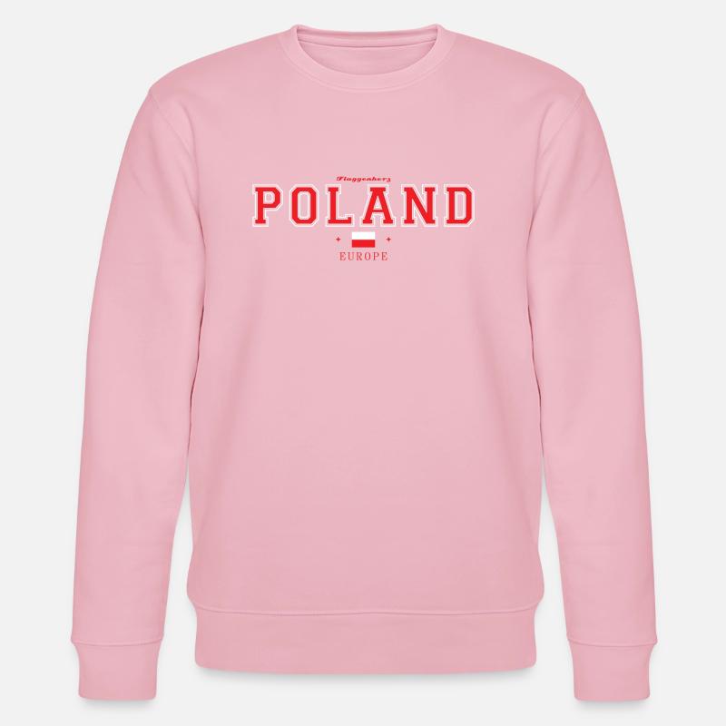 Pologne - Sweat bio CHANGER Stanley/Stella Unisexe - rose pâle