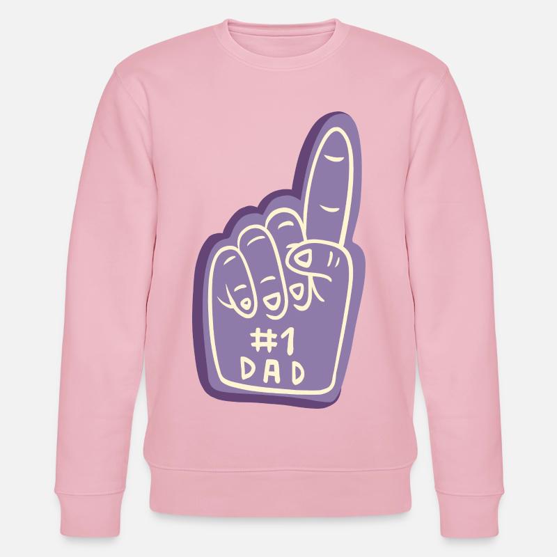 #1 Dad based on design - Stanley/Stella CHANGER Unisex Organic Sweatshirt - cotton pink