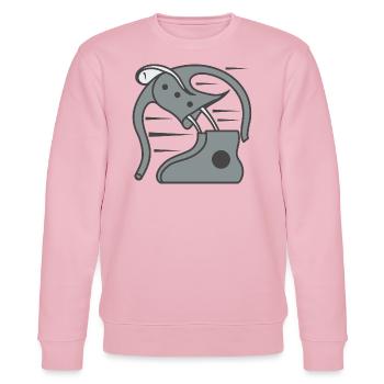 Against all odds - Stanley/Stella CHANGER Unisex Organic Sweatshirt - cotton pink - Front - Jaron (178cm) & Liana (172cm)