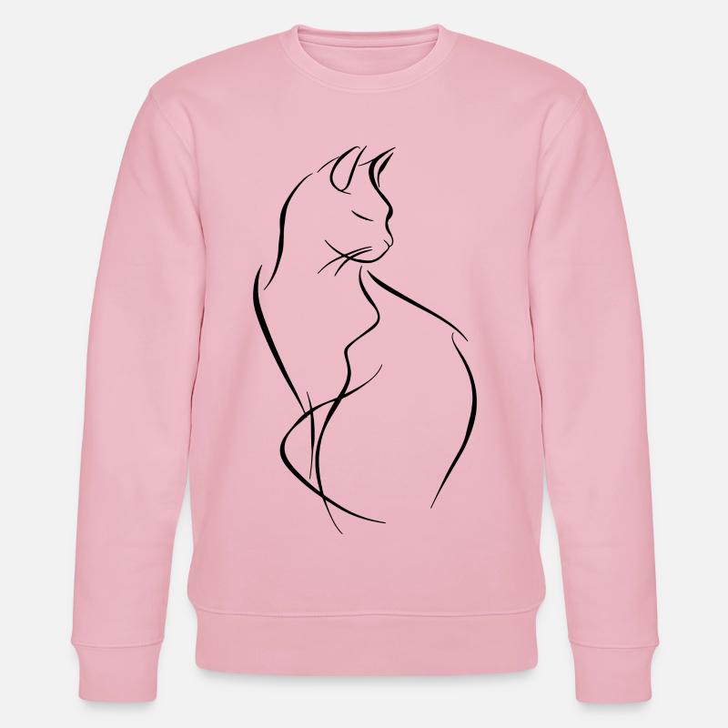 Dessin de chat - Sweat bio CHANGER Stanley/Stella Unisexe - rose pâle