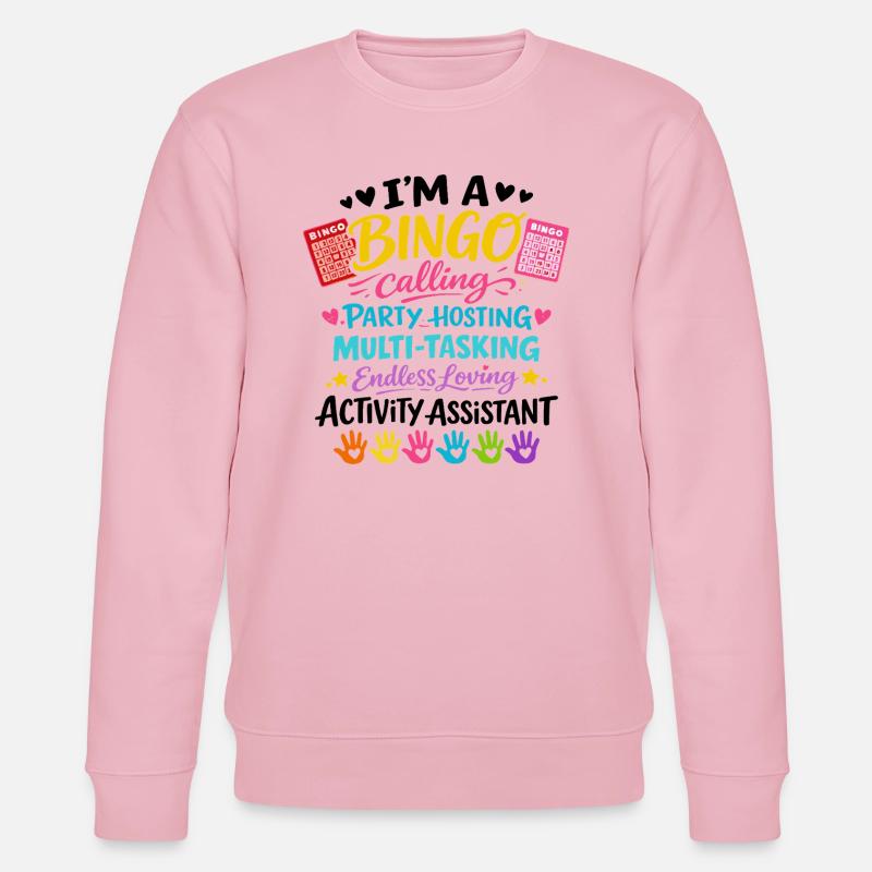 Assistant d'Animation Bingo Activités Cadeau - Sweat bio CHANGER Stanley/Stella Unisexe - rose pâle