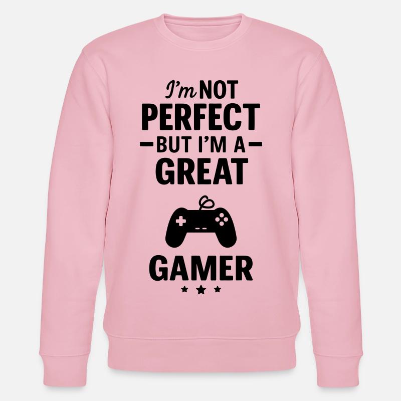 Super Gamer Videospiel Controller - Stanley/Stella Unisex Bio-Sweatshirt CHANGER  - Hellrosa