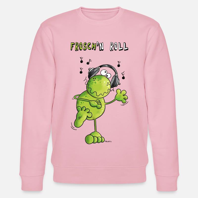 Frosch n' Roll - Stanley/Stella Unisex Bio-Sweatshirt CHANGER  - Hellrosa