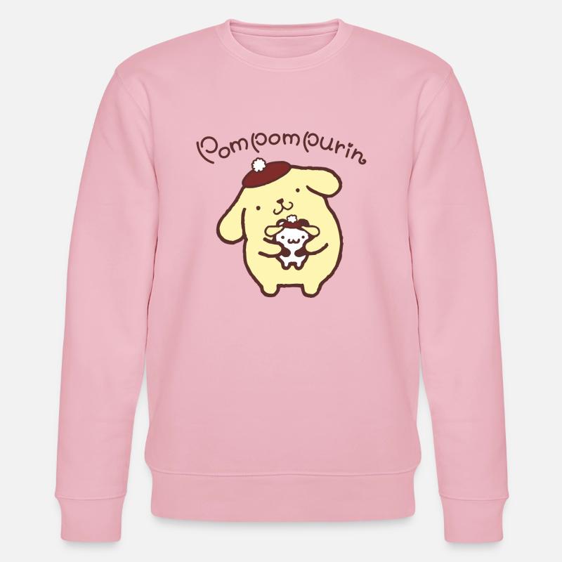 Pompompurin With Muffin Dressed As Pompompurin - Stanley/Stella CHANGER Unisex Organic Sweatshirt - cotton pink