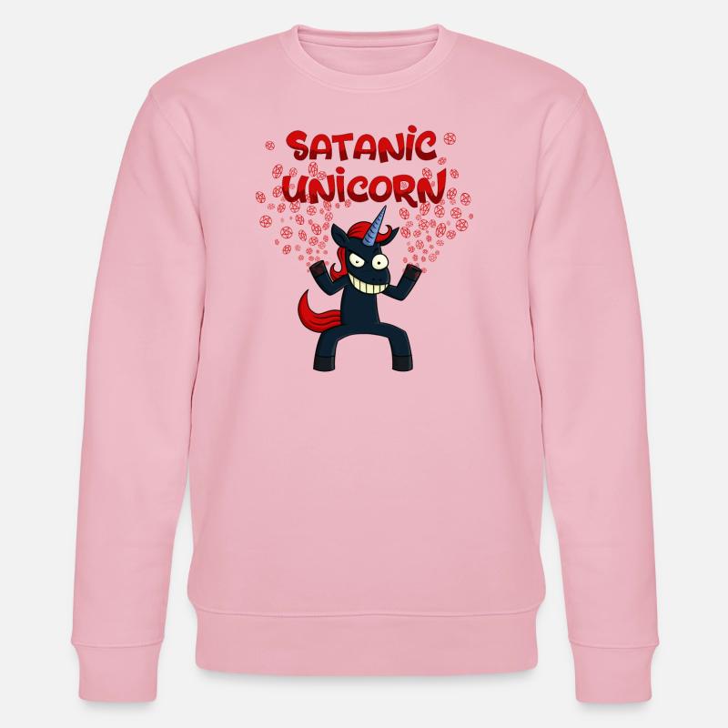Satanisches Einhorn - Stanley/Stella Unisex Bio-Sweatshirt CHANGER  - Hellrosa