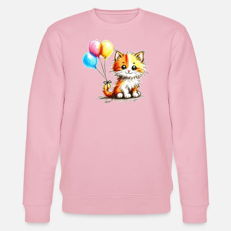 Kätzchen - Stanley/Stella Unisex Bio-Sweatshirt CHANGER  - Hellrosa