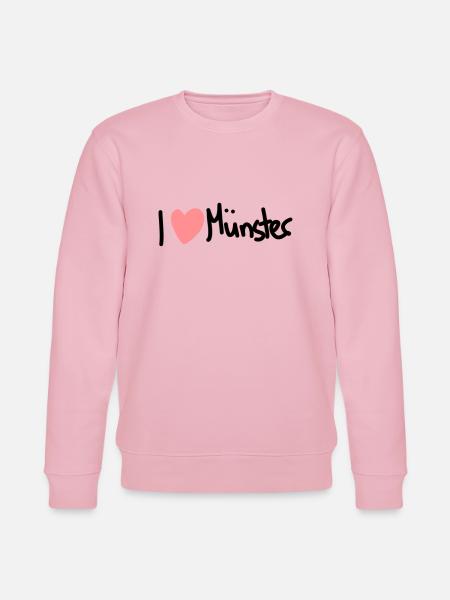 I love Muenster - Stanley/Stella Unisex Bio-Sweatshirt CHANGER  - Hellrosa