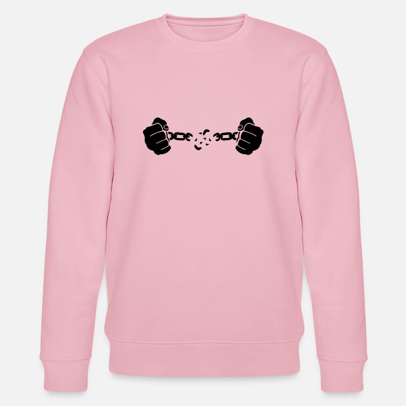 hand_kette_1 - Stanley/Stella Unisex Bio-Sweatshirt CHANGER  - Hellrosa