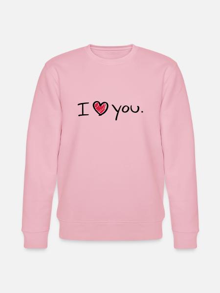 i_love_you_a__f2 - Stanley/Stella CHANGER Unisex Organic Sweatshirt - cotton pink
