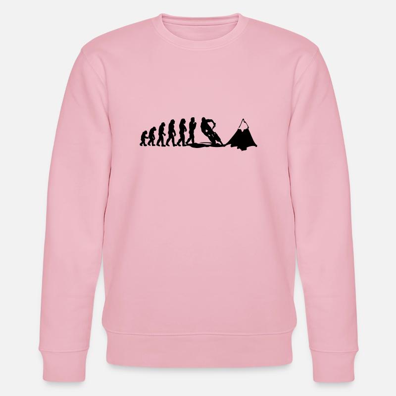 mountainbike evolution - Stanley/Stella Unisex Bio-Sweatshirt CHANGER  - Hellrosa