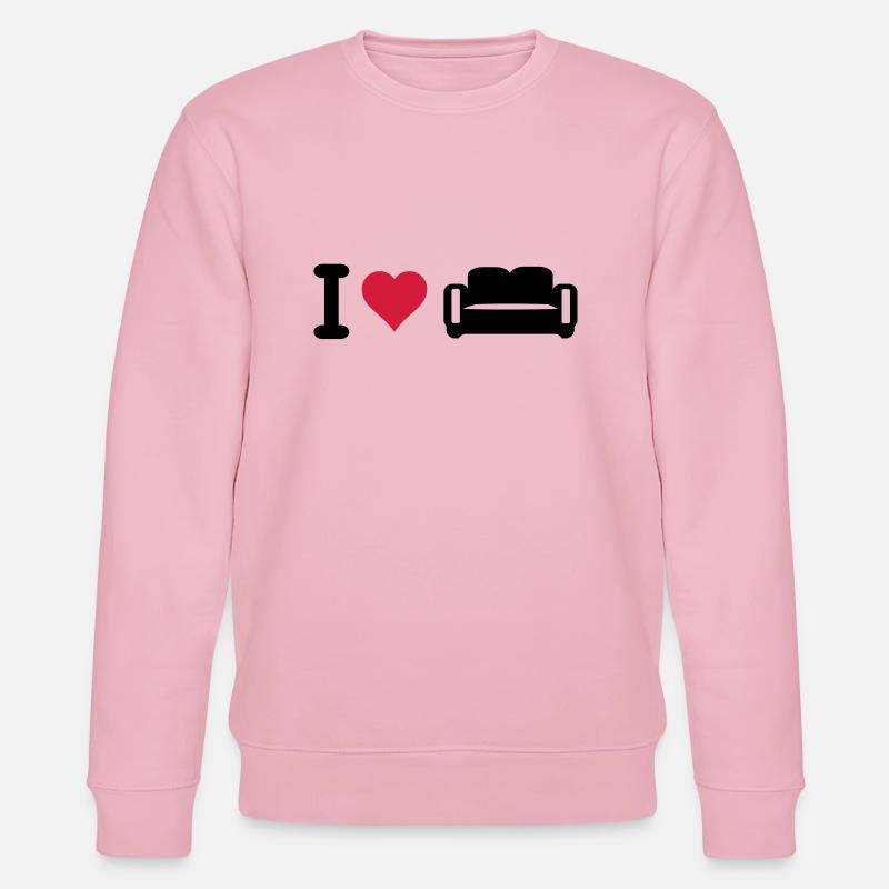 Ich liebe Couch - Stanley/Stella Unisex Bio-Sweatshirt CHANGER  - Hellrosa
