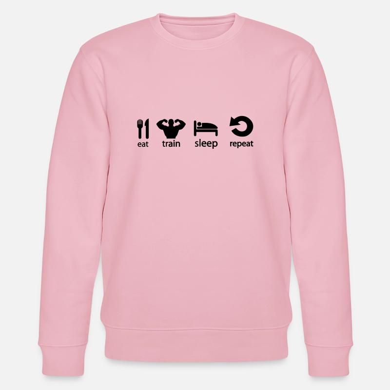 train_repeat - Stanley/Stella Unisex Bio-Sweatshirt CHANGER  - Hellrosa