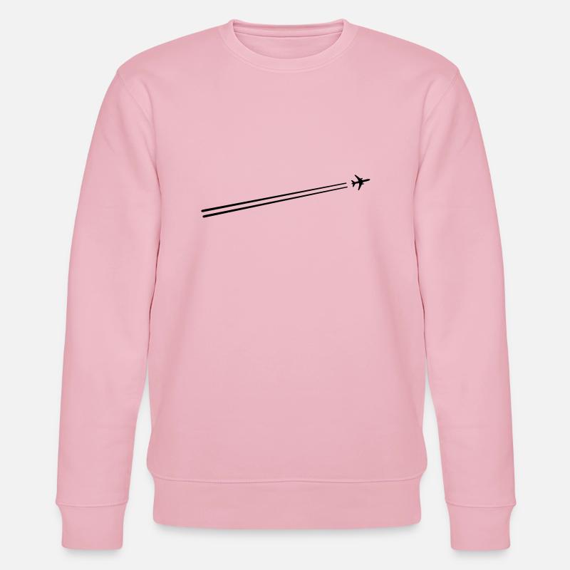 flugzeug - Stanley/Stella Unisex Bio-Sweatshirt CHANGER  - Hellrosa