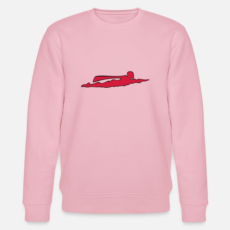 Superheld zweifarbig - Stanley/Stella Unisex Bio-Sweatshirt CHANGER  - Hellrosa