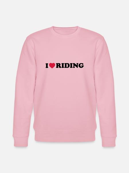 i love riding - Stanley/Stella CHANGER Unisex Organic Sweatshirt - cotton pink
