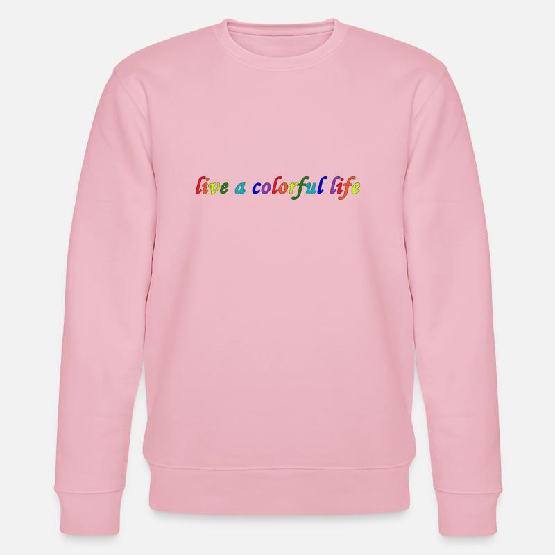 Lebe ein buntes Leben - Stanley/Stella Unisex Bio-Sweatshirt CHANGER  - Hellrosa