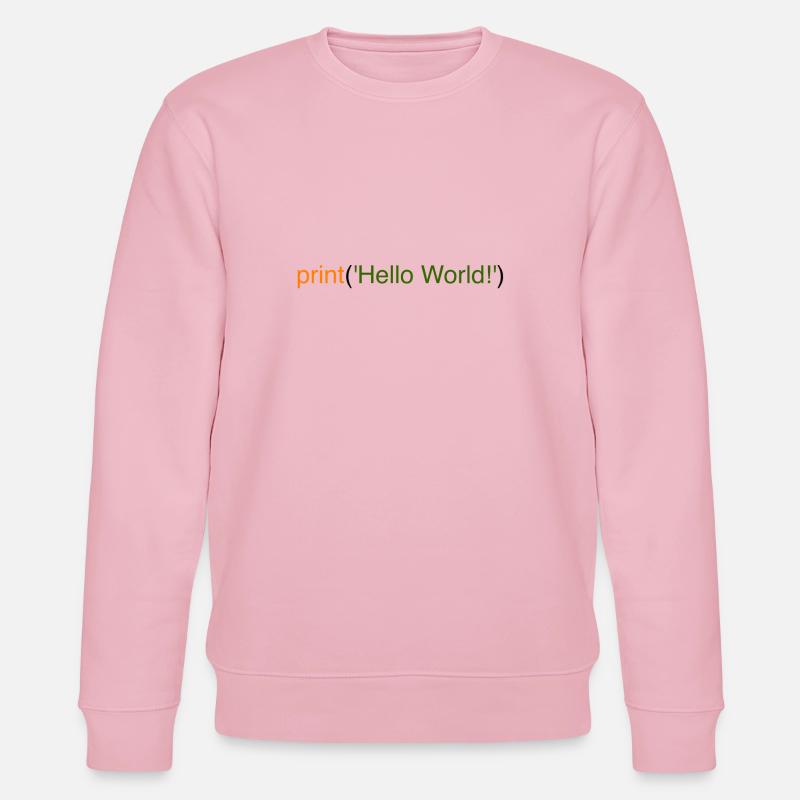 Bonjour le monde Python - Sweat bio CHANGER Stanley/Stella Unisexe - rose pâle